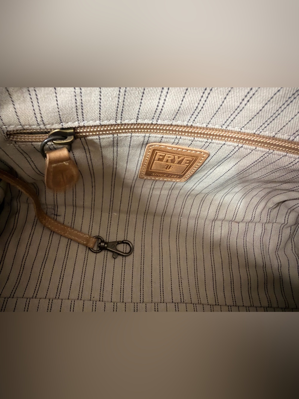 Frye Melissa Leather Satchel in Tan - Picture 7 of 10